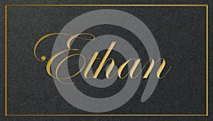 Ethan Name Card: Golden Shining Elegance photo