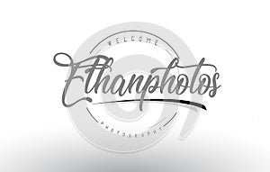 Ethan Personal Photography Logo Design with Photographer Name. photo