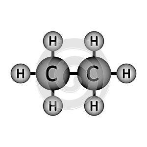 Ethane molecule icon