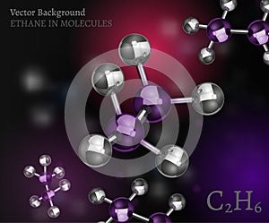 Ethane Molecules Background