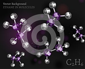 Ethane Molecules Background