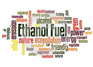 Ethanol fuel word cloud concept 4