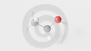 ethanol molecule 3d, molecular structure, ball and stick model, structural chemical formula ethyl alcohol