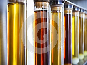 Ethanol oil test in Tube Fuel research Industry photo