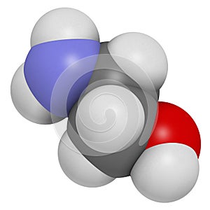 Ethanolamine 2-aminoethanol molecule.