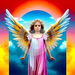 Etheral cute angel - AI generated art