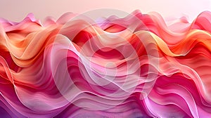 Ethereal Abstract Art, background with colorful waves. Vivid colors, shades of peach, pink
