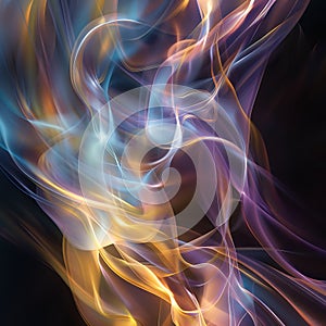 Ethereal abstract art: flowing, translucent forms, vibrant gradients, hyper-realistic