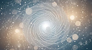 Abstract Spiral of Light and Particles