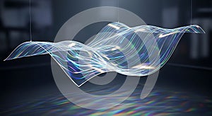 Abstract Data Visualization: Glowing Waveform