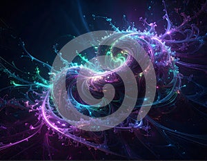 Ethereal Abstract Representation of Artificial Intelligence and Data Flow