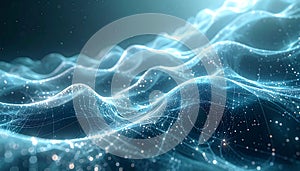 Abstract Digital Ocean of Light and Data