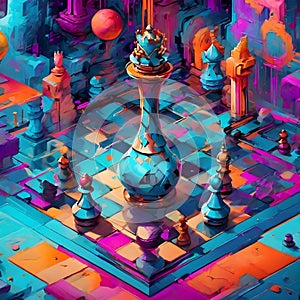 Ethereal Chess: A Wonderland of Vector Art