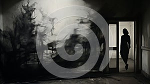 Ethereal Collaboration: Smoke-inspired Art And Photography In Abandoned Hallway