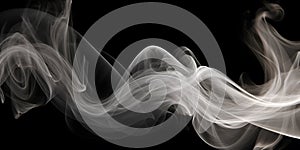 An ethereal design of wispy smoke trails in shades of whi three generative AI