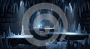 Mystical Ice Cave Interior