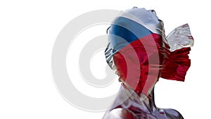 Ethereal Display of the Czech Republic Flag in Translucent Silk