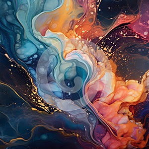 Ethereal Dreamscape: Vibrant Swirling Patterns in Abstract Mindscape Artwork