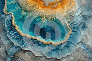 Ethereal Eden: Abstract Hot Spring Formations in Midair