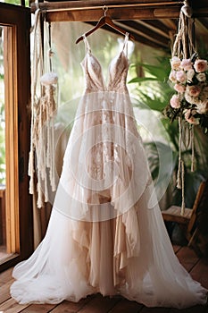 Ethereal Elegance: Delicate Lace and Soft Pastels in a Bohemian Garden Wedding