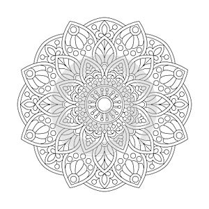 Ethereal Enigma Mandala Coloring Book Page for kdp Book Interior