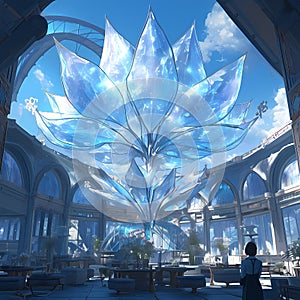 Ethereal Flower Display in Stunning Architecture