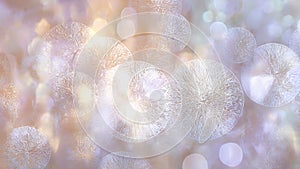 Ethereal Fractal Circles Abstract Background with Soft Bokeh