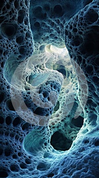 Ethereal Fractal Patterns in a Surreal Oceanic Cavern Ã¢â¬â Abstract Organic Wonders photo