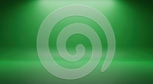 Ethereal Green Studio Backdrop with Dramatic Spotlight Effect