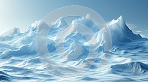 Ethereal ice-blue abstraction, frozen allure, captivating aesthetics