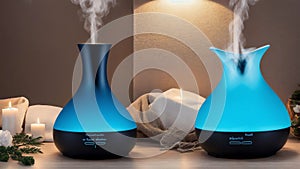 Ethereal Mist Capturing the Serenity of a Relaxing Essential Oil Diffuser on National Rela.AI Generated