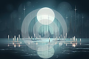Ethereal moonlight sprites, radiating soft glow and granting wishes - Generative AI