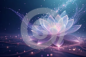 ethereal particle bloom 3d endering - generated by ai