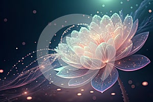 ethereal particle bloom 3d endering - generated by ai