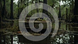 Ethereal Portraits Abandoned Radio In The Gloomy Swamp photo