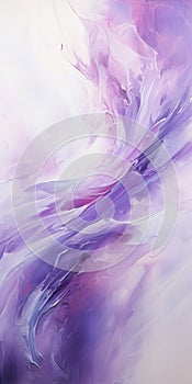 Ethereal Purple Abstract Painting With Swirling Brushstrokes