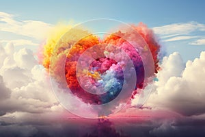 Ethereal Rainbow cloud love. Generate Ai