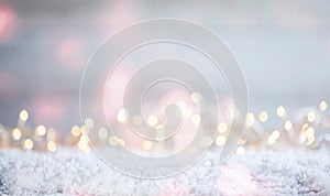 Ethereal Christmas background with sparkling bokeh