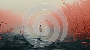Ethereal Surrealism: Haunting Portraits In A Red Jungle photo