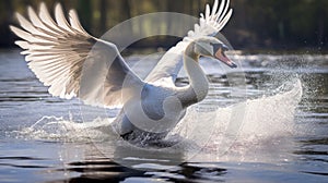 Ethereal Swan In Flight: Helios 44-2 58mm F2 Meets Nikon D850 photo
