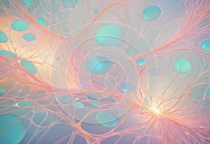Ethereal Synapses. Pastel Neural Network.