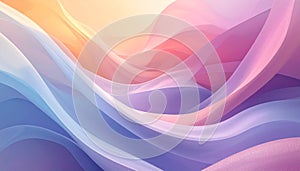 Ethereal Waves: Abstract Pastel Gradient with Flowing Ribbon-like Forms