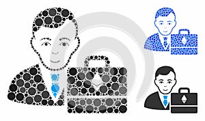 Ethereum Accounter Mosaic Icon of Circle Dots