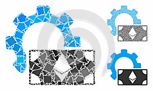 Ethereum banknote options gear Mosaic Icon of Abrupt Elements