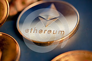 ethereum cryptocurrency golden coin