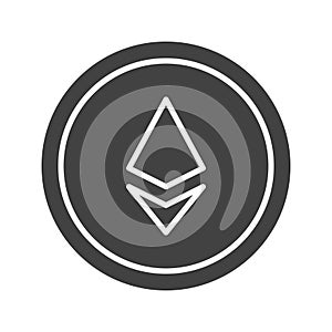 Ethereum icon vector image. photo