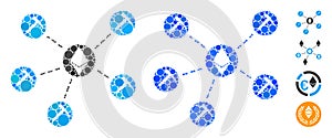 Ethereum Mining Pool Mosaic Icon of Circle Dots