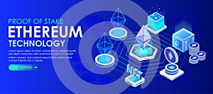 ethereum technology isometric vector