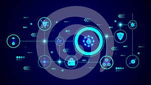 Etherium coin icon. From crypto set