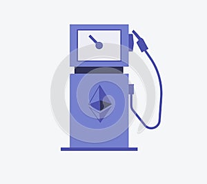 Etherium Gas Station symbol Vector illustration style is flat iconic symbols